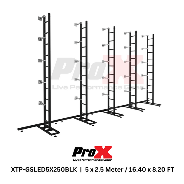 ProX LED Video Display Panel Ground Support System Package 5M/16.40 Ft. Width x 2.5M/8.20 Ft. Height in Black
