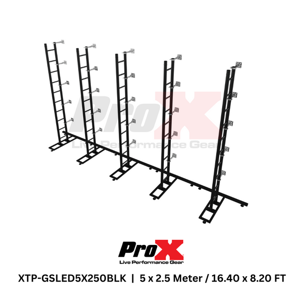 ProX LED Video Display Panel Ground Support System Package 5M/16.40 Ft. Width x 2.5M/8.20 Ft. Height in Black