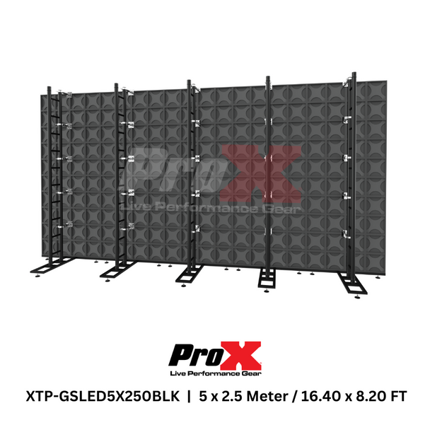 ProX LED Video Display Panel Ground Support System Package 5M/16.40 Ft. Width x 2.5M/8.20 Ft. Height in Black