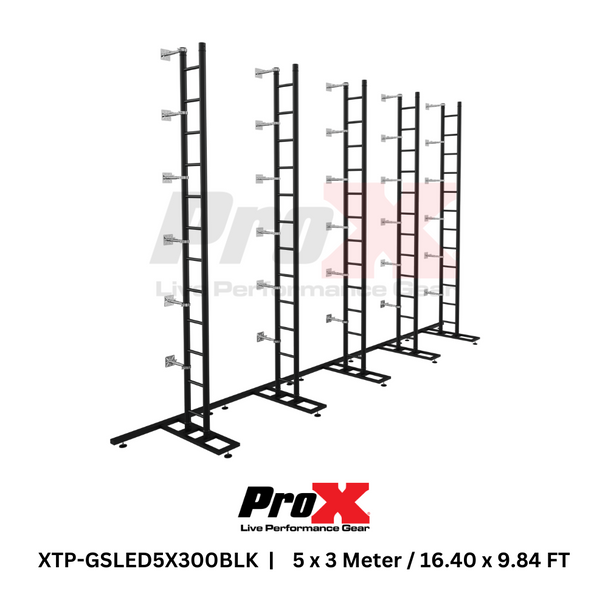 ProX LED Video Display Panel Ground Support System Package 5M/16.40 Ft. Width x 3M/9.84 Ft. Height in Black
