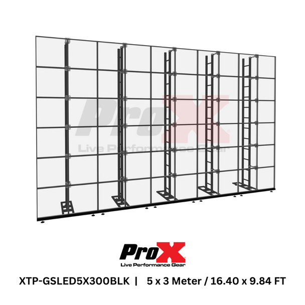 ProX LED Video Display Panel Ground Support System Package 5M/16.40 Ft. Width x 3M/9.84 Ft. Height in Black