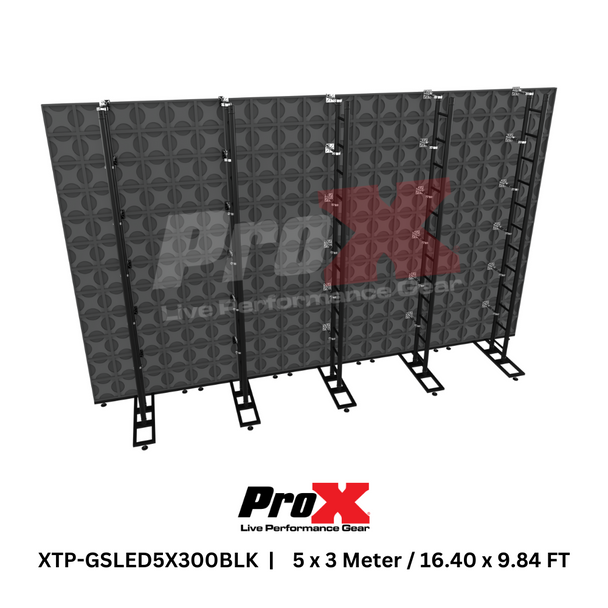 ProX LED Video Display Panel Ground Support System Package 5M/16.40 Ft. Width x 3M/9.84 Ft. Height in Black