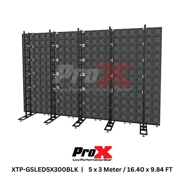 ProX LED Video Display Panel Ground Support System Package 5M/16.40 Ft. Width x 3M/9.84 Ft. Height in Black