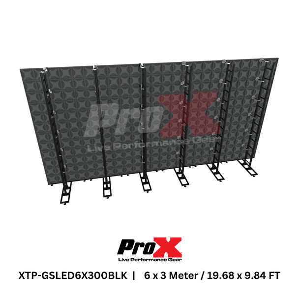 ProX LED Video Display Panel Ground Support System Package 6M/19.68 Ft. Width x 3M/9.84 Ft. Height in Black