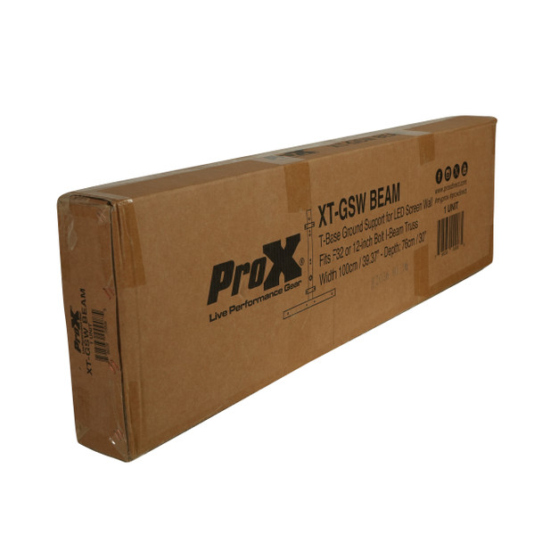 ProX Ground Support Stabilizing 1M / 3.28 Ft. T-Base for LED Screen Wall Stacking for I-Beam F32 or12" Bolted I-Beam Truss Segments