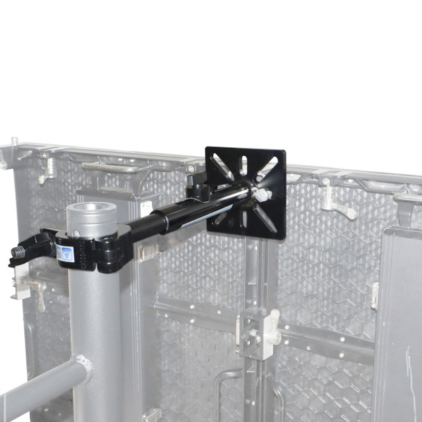 ProX Black 10-13" LED Panel Wall Mounting Plate to Extension 2" Pole Truss Clamp for Ground Stacking and Hanging