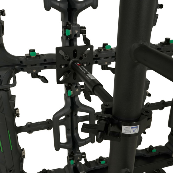 ProX Black 10-13" LED Panel Wall Mounting Plate to Extension 2" Pole Truss Clamp for Ground Stacking and Hanging