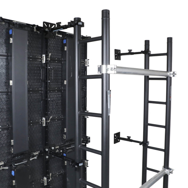 ProX Black 10-13" LED Panel Wall Mounting Plate to Extension 2" Pole Truss Clamp for Ground Stacking and Hanging
