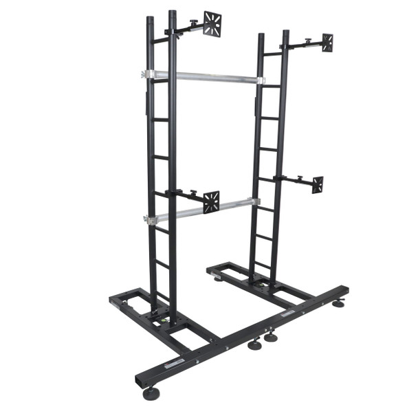 ProX Black 10-13" LED Panel Wall Mounting Plate to Extension 2" Pole Truss Clamp for Ground Stacking and Hanging