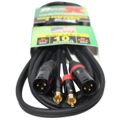 ProX XC-DRXF10 Dual RCA to Dual XLR Audio Cable with Oxygen-Free Copper Conductors and Premium Metal Connectors