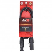 ProX XC-TR1FM12-03 3ft 12AWG PowerCON male to female locking power link cable with 20A capacity and twist-lock connectors