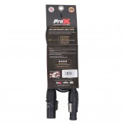 ProX XC-TR1FM12-03 professional 3ft PowerCON compatible power patch cable for stage lighting, AV systems, and power distribution applications