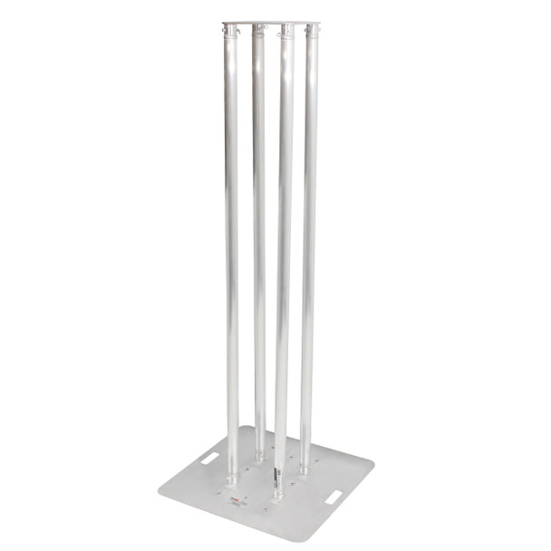 ProX Set of 2 6.56 Ft. Totem Package Includes a 12in Top Plate, 24in Base Plate and Four 2m F31 Tubes W-White Scrim Cover