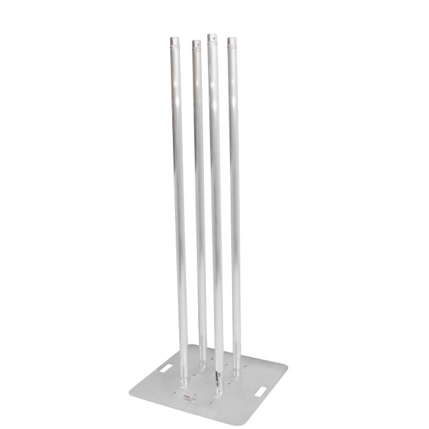 ProX Set of 2 6.56 Ft. Totem Package Includes a 12in Top Plate, 24in Base Plate and Four 2m F31 Tubes W-White Scrim Cover