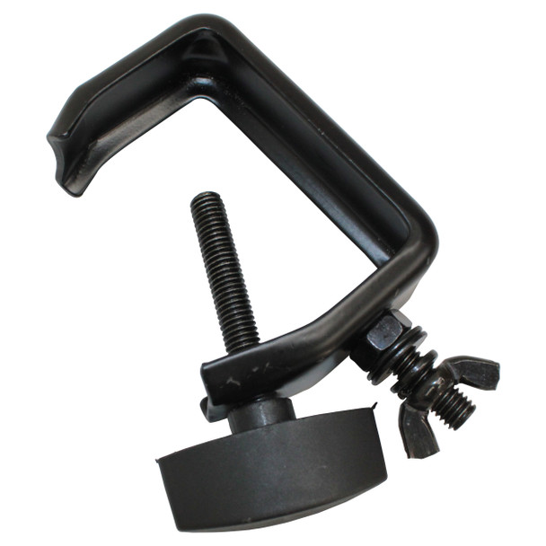 ProX Light Duty Aluminum C Style M10 Clamp with Flat Thumbscrew for 2" Truss Tube Capacity 45 lbs Black Finish