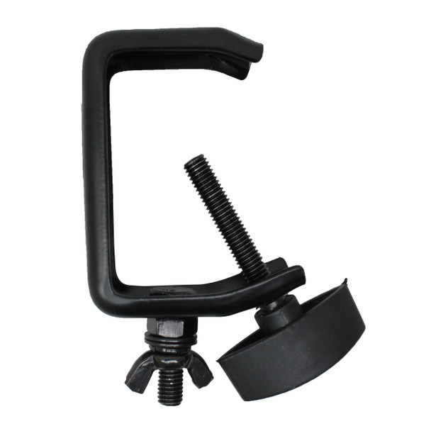 ProX Light Duty Aluminum C Style M10 Clamp with Flat Thumbscrew for 2" Truss Tube Capacity 45 lbs Black Finish