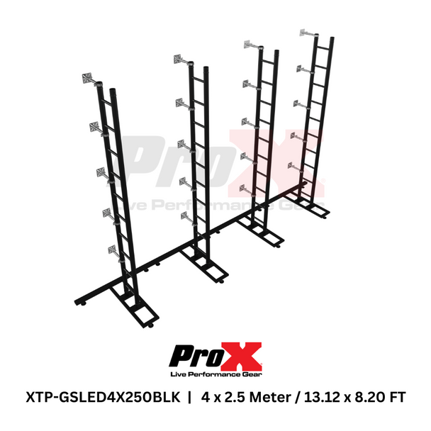 ProX LED Video Display Panel Ground Support System Package 4M/13.12 Ft. Width x 2.5M/8.20 Ft. Height in Black