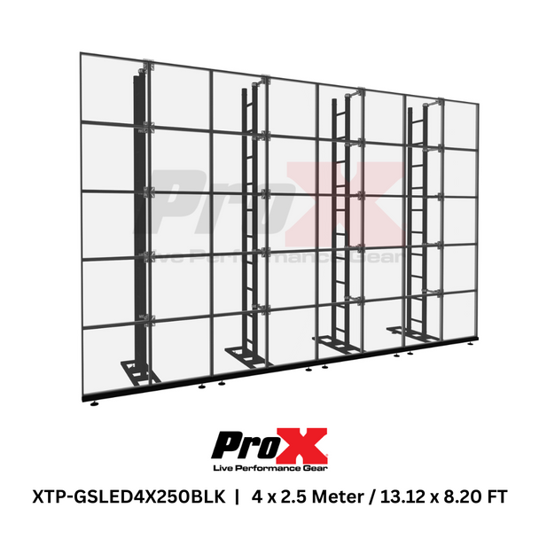 ProX LED Video Display Panel Ground Support System Package 4M/13.12 Ft. Width x 2.5M/8.20 Ft. Height in Black