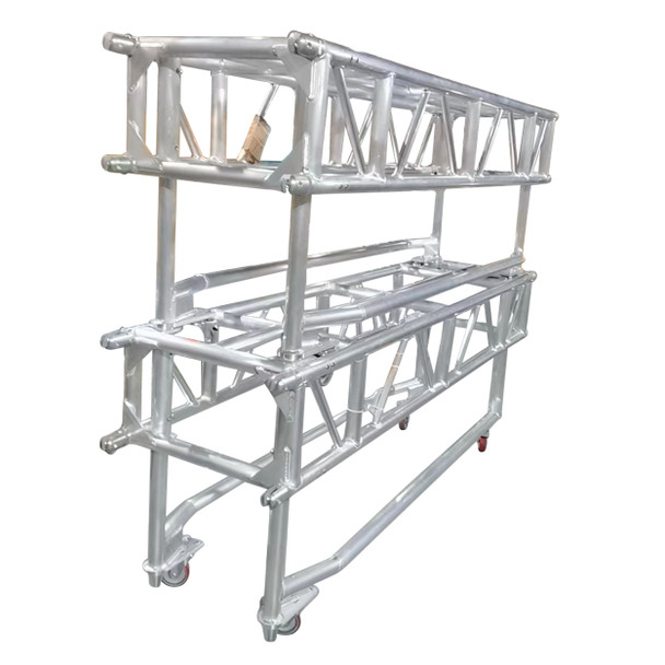 ProX 8 Ft. Pre-Rig Rectangular Truss Segment with Removable Rolling Base System