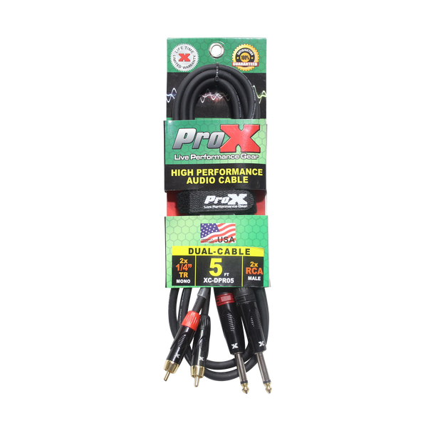 ProX XC-DPR05 5ft Dual RCA Audio Interconnect Cable