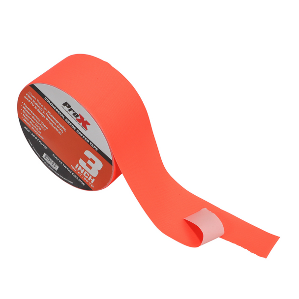 ProX 3 Inch 180 Ft. 60YD Fluorescent Orange Commercial Grade Gaffer Tape AV Pros Choice Non-Residue