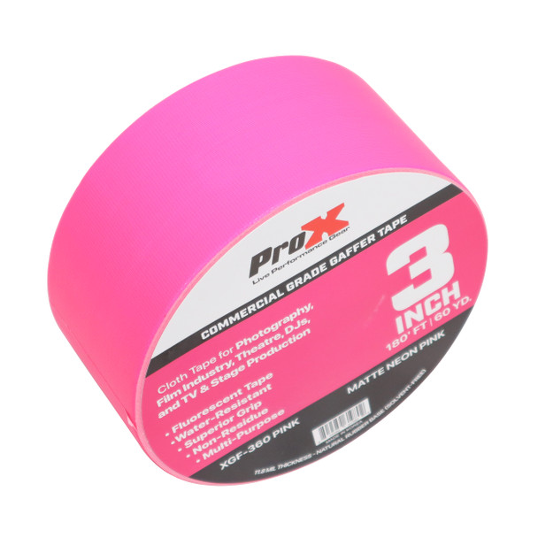 ProX 3 Inch 180 Ft. 60YD Pink Commercial Grade Gaffer Tape AV Pros Choice Non-Residue