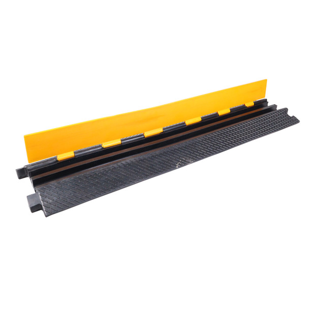 ProX 2-Channel Rubber Cable Protector Ramp Speed Bump Cover Indoor Outdoor " Supports up to 60 Tons