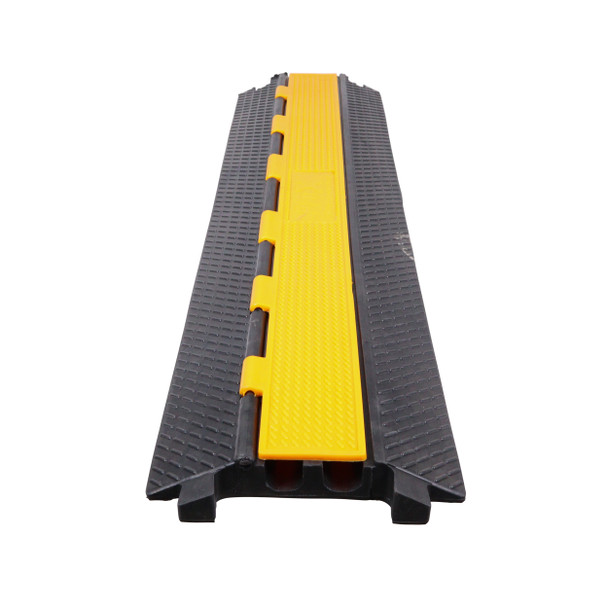 ProX 2-Channel Rubber Cable Protector Ramp Speed Bump Cover Indoor Outdoor " Supports up to 60 Tons