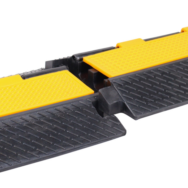 ProX 2-Channel Rubber Cable Protector Ramp Speed Bump Cover Indoor Outdoor " Supports up to 60 Tons