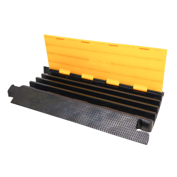 ProX 4-Channel Rubber Cable Protector Ramp Speed Bump Cover Indoor Outdoor " Supports up to 60 Tons