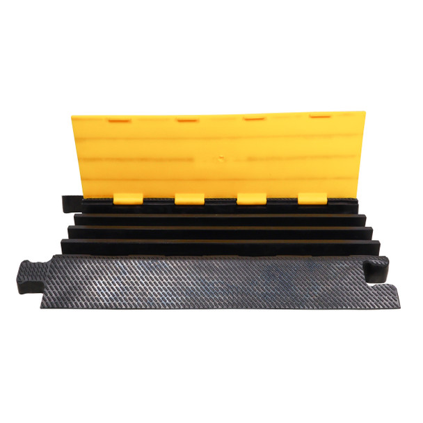 ProX 4-Channel Rubber Cable Protector Ramp Speed Bump Cover Indoor Outdoor " Supports up to 60 Tons