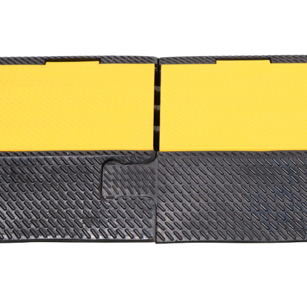 ProX 4-Channel Rubber Cable Protector Ramp Speed Bump Cover Indoor Outdoor " Supports up to 60 Tons