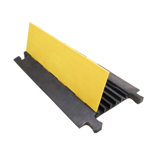 ProX 5-Channel Rubber Cable Protector Ramp Speed Bump Cover Indoor Outdoor " Supports up to 60 Tons