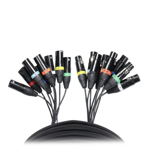 ProX XC-8XLR10 8 Channel XLR Balanced Snake Cable 10ft