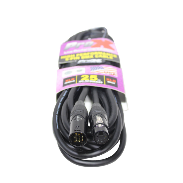 ProX XC-5PDMX10 coiled 10ft DMX512 cable with XLR5 connectors