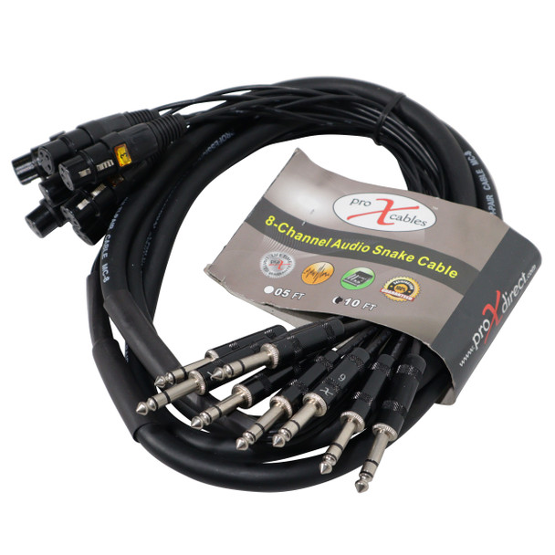 ProX XC-8SXF10 8 Channel XLR Female Snake Cable 10ft