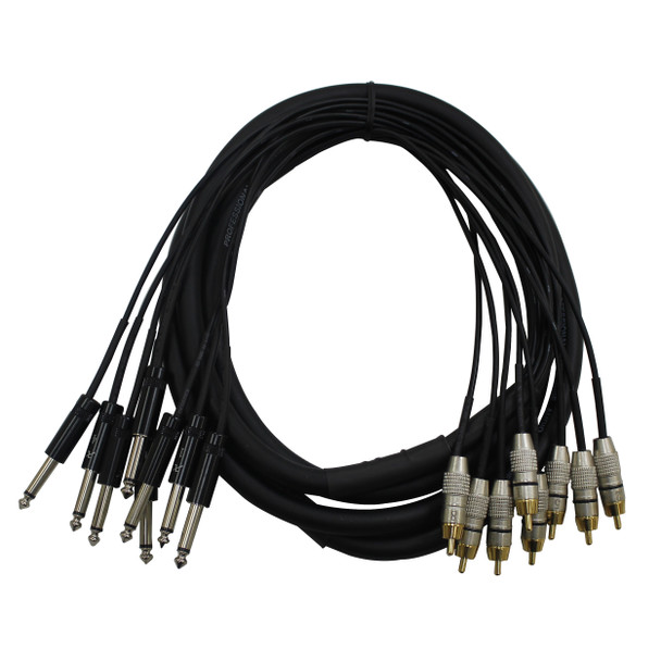 ProX XC-8PR10 10ft 8 Channel Dual RCA Snake Cable
