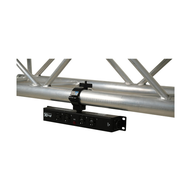 ProX X-PWEDX4MAYA mounted on lighting truss using M10 threaded mounting system