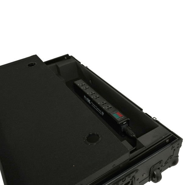Bottom view of ProX TARA power distribution box showing durable powder-coated housing and mounting points