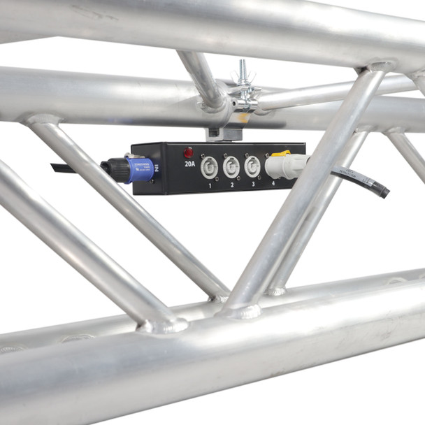 ProX X-PWCX4 BOX installed on aluminum truss for live event and concert lighting applications