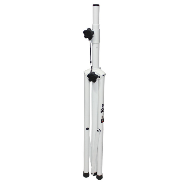ProX White Heavy-Duty All Metal Speaker Tripod Stand Set of 2, 4-7 Ft. (44"-84") Cloud Series
