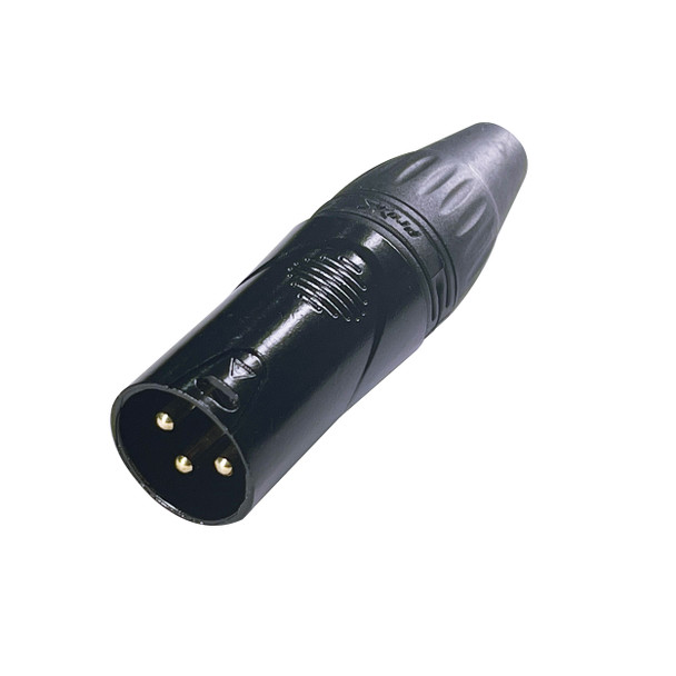 ProX XC-DMX3PTR 3-pin DMX terminator locking male plug connector with all-metal construction for reliable DMX512 signal termination in professional stage lighting and control systems