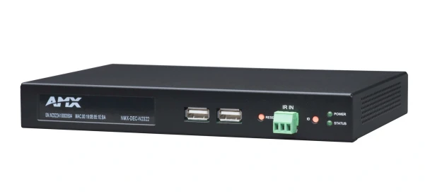 AMX NMX-DEC-N2322 Decoder N2300 Series 4K UHD Video over IP Stand Alone Decoder with KVM, PoE