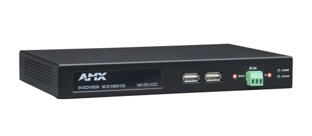 AMX NMX-DEC-N2322 Decoder N2300 Series 4K UHD Video over IP Stand Alone Decoder with KVM, PoE