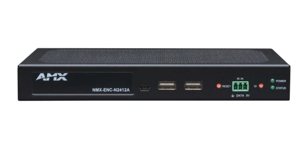 AMX NMX-ENC-N2412A Encoder JPEG 2000 4K60 4:4:4 & HDR Video Over IP Encoder, Stand Alone with POE+, KVM, & AES-67