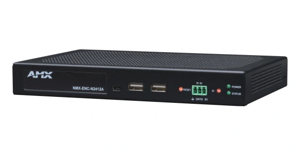 AMX NMX-ENC-N2412A Encoder JPEG 2000 4K60 4:4:4 & HDR Video Over IP Encoder, Stand Alone with POE+, KVM, & AES-67