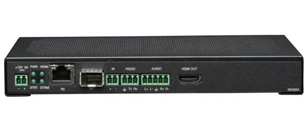 AMX NMX-DEC-N2422A Decoder JPEG 2000 4K60 4:4:4 & HDR Video Over IP Decoder, Stand Alone with POE+, KVM, & AES-67