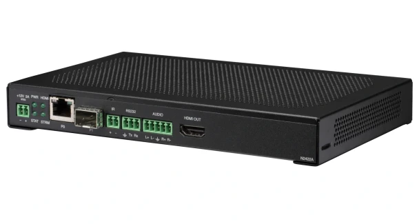 AMX NMX-DEC-N2422A Decoder JPEG 2000 4K60 4:4:4 & HDR Video Over IP Decoder, Stand Alone with POE+, KVM, & AES-67