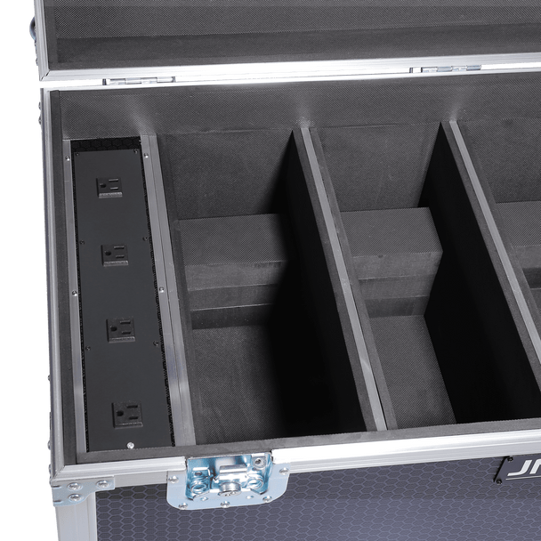 Jmaz Lighting JP2013 Electro Panel W8 4PK RGB+LIME Battery-Powered Outdoor LED Panel Light Kit w/ Charging Road Case