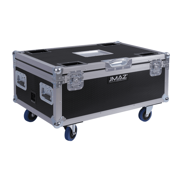 Jmaz Lighting JP2012 Electro PAR W7 6PK RGB+LIME Battery-Powered Outdoor LED PAR Light Kit w/ Charging Road Case